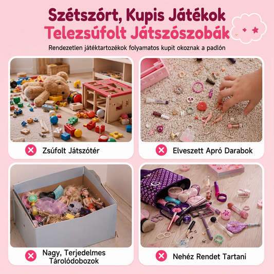 👑50% KEDVEZMÉNY! 🎀3 az 1-ben gyerek szépítőasztal görgős bőröndkészlet