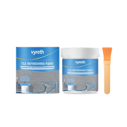 🥳 🎨🛁Fehér csempefelújító festék ecsettel – elfedi a foltokat, vízálló és fényes felületet biztosít. Újítsd fel a csempéket, mosdókagylókat és WC-ket csere nélkül! 🛡️
