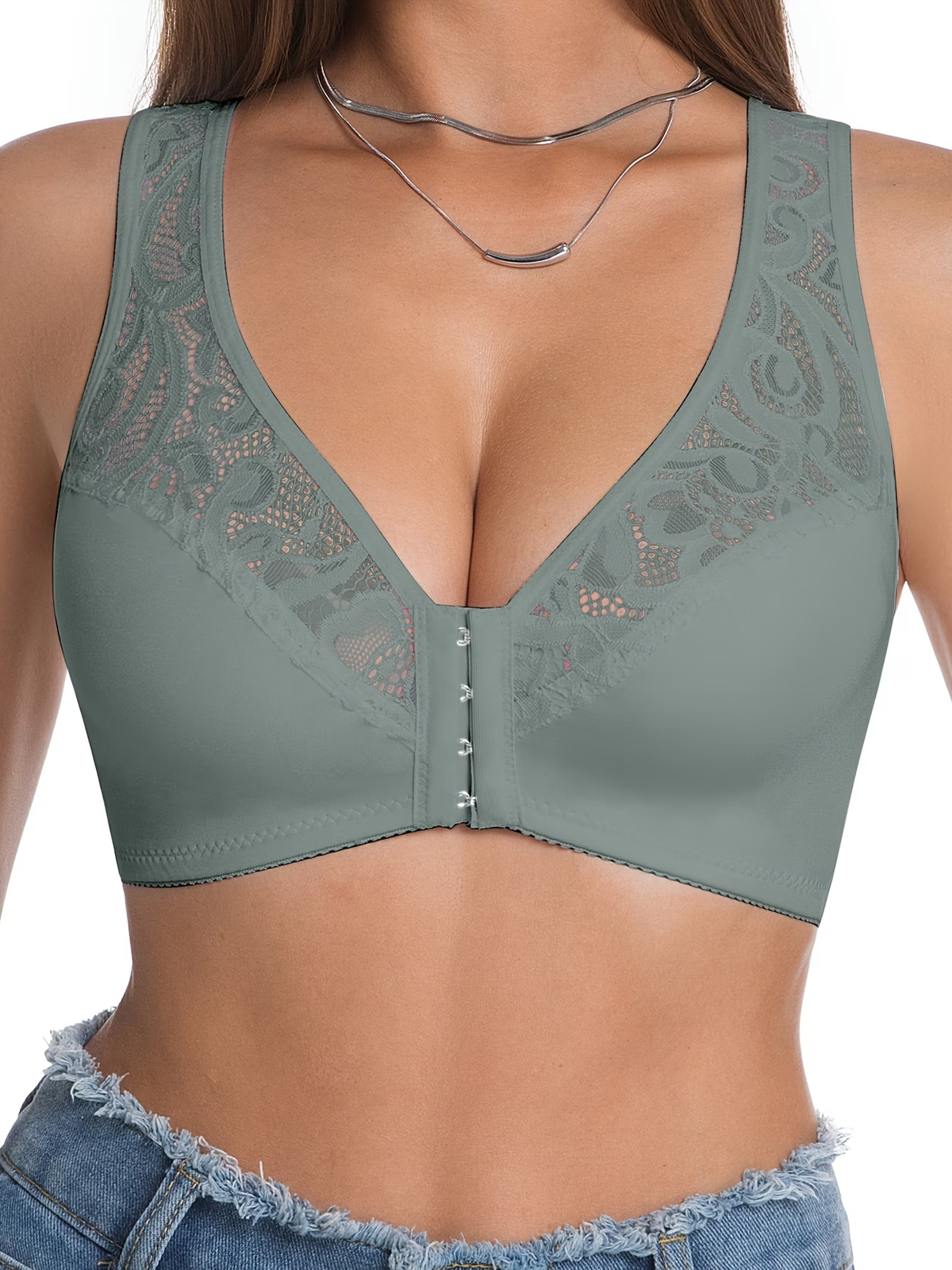 Triumph – 4 részes szett 👑, kényelmes, nyomtatott csipkés melltartó