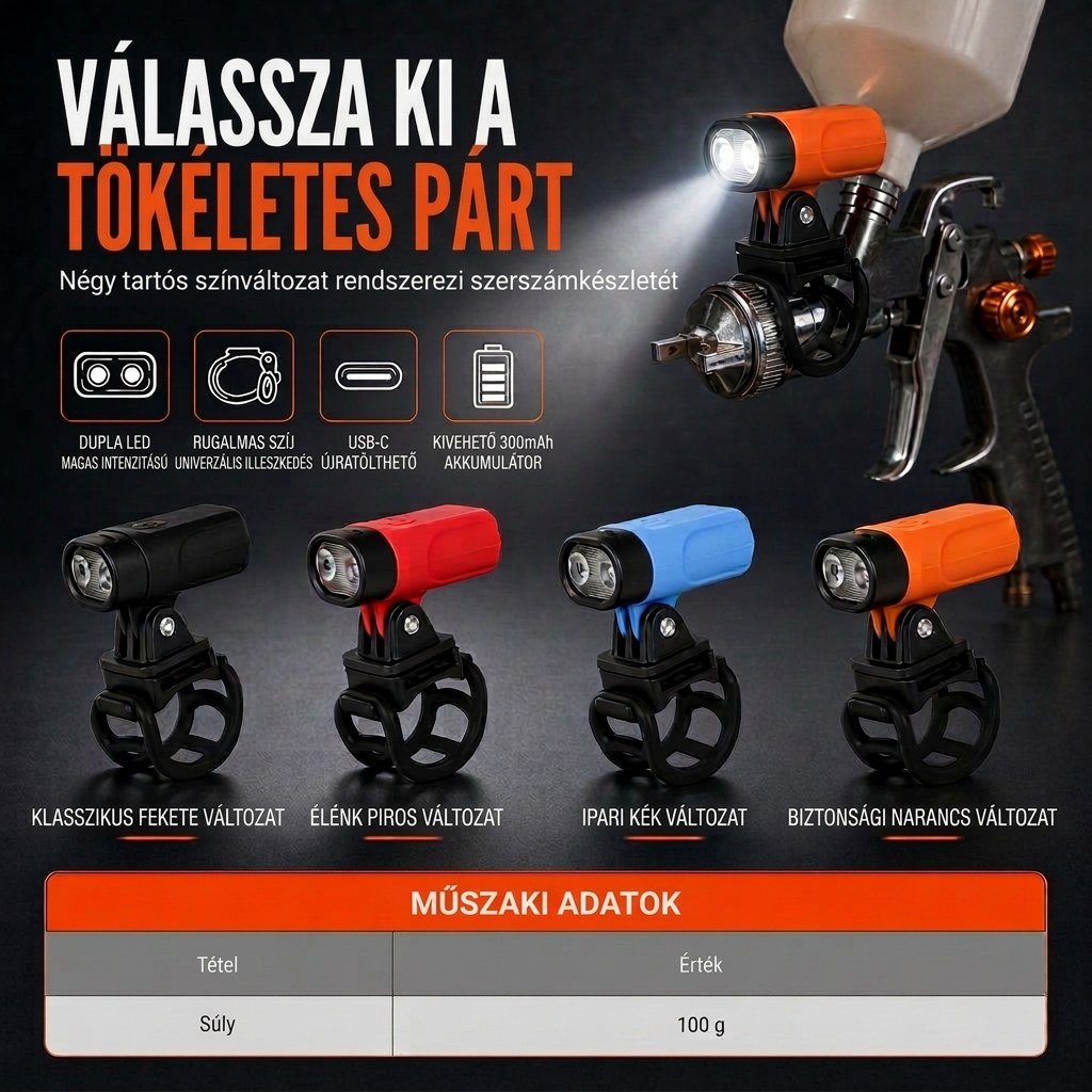 🛠️Könnyű szórópisztoly – LED-es célzás, egyenletes felület, sokoldalú felhasználás