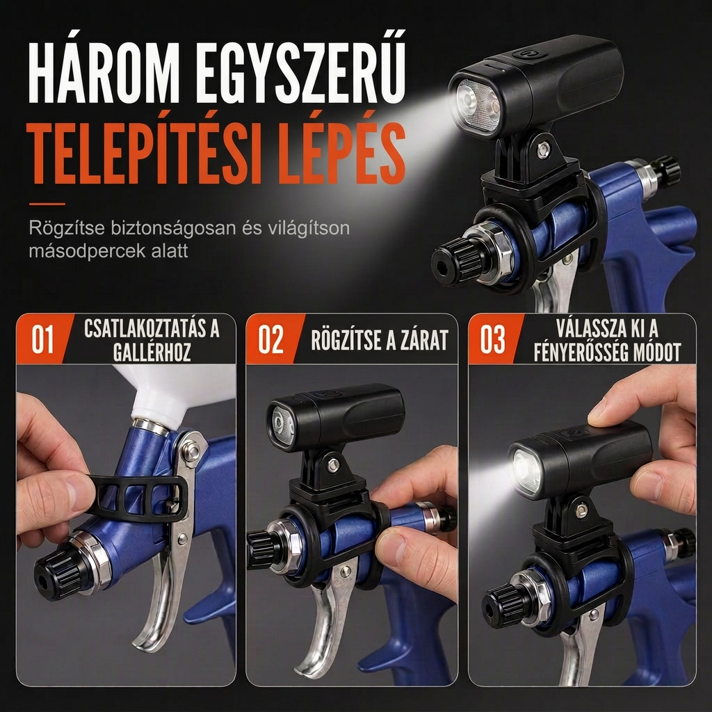 🛠️Könnyű szórópisztoly – LED-es célzás, egyenletes felület, sokoldalú felhasználás