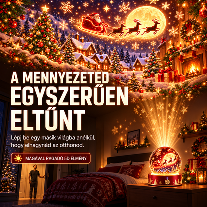 BVJ®🎄🦁2026 PRO MAX 5D intelligens világprojektor Több mint 100 magával ragadó világ létrehozása Bluetooth vezérléssel és hangeffektekkel-maotouying