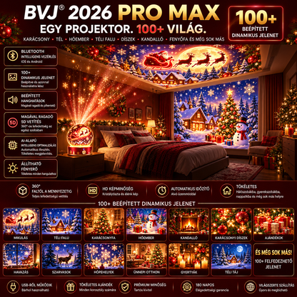 BVJ®🎄🦁2026 PRO MAX 5D intelligens világprojektor Több mint 100 magával ragadó világ létrehozása Bluetooth vezérléssel és hangeffektekkel-maotouying