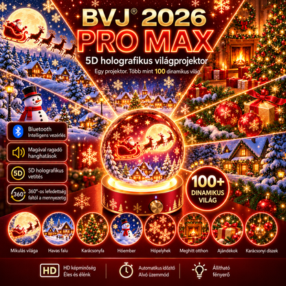 BVJ®🎄🦁2026 PRO MAX 5D intelligens világprojektor Több mint 100 magával ragadó világ létrehozása Bluetooth vezérléssel és hangeffektekkel-maotouying