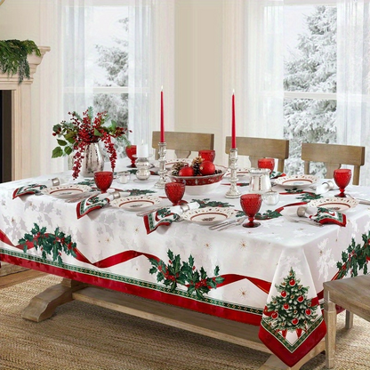 🎄Vízálló téglalap alakú karácsonyi asztalterítő🍔