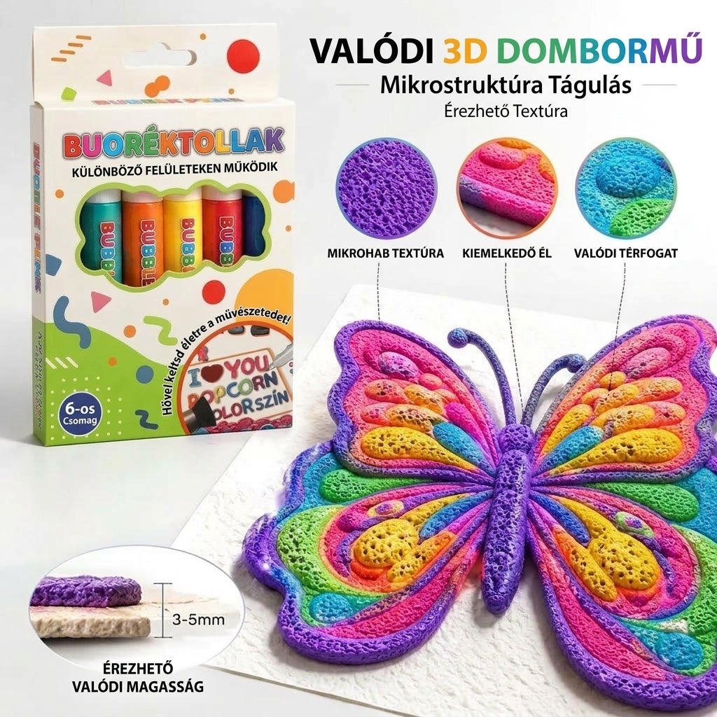 🖌️✨ Varázslatos 3D buborék tollak: Rajzaid most térben kelnek életre 🧒🎨