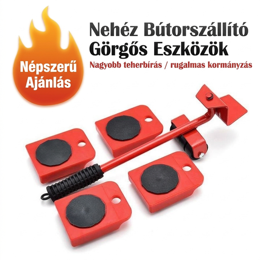 📦🏋️Bútorok szállításához használt csúszósínek – 360°-ban forgatható csúszótalpak, 800 font teherbírású 8 darabos készlet ✨