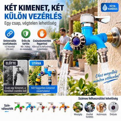 🚿 Dupla vezérlésű hosszabbítható csap – hőálló, fagytűrő, robbanásbiztos. Tökéletes konyhához és fürdőszobához! ✨🔧