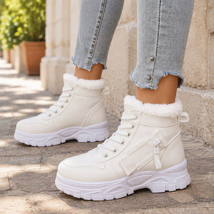 ❄️👢 Női téli meleg plüss bélésű bokacsizma – Kényelmes, melegen tart, divatos ✨