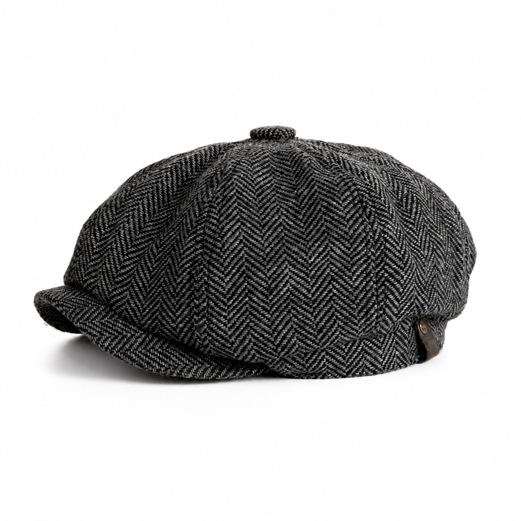 🎩 Brit stílusú nyolcszögletű beret – Vintage, uniszex, alkalmi ✨