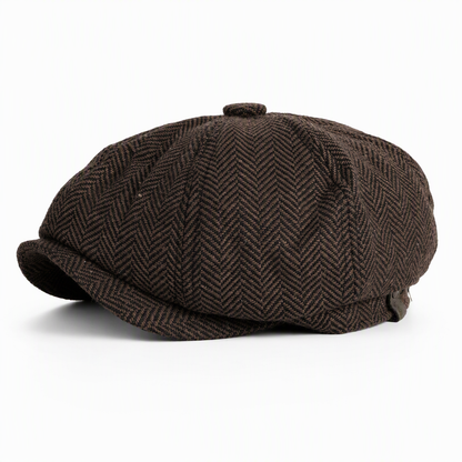 🎩 Brit stílusú nyolcszögletű beret – Vintage, uniszex, alkalmi ✨