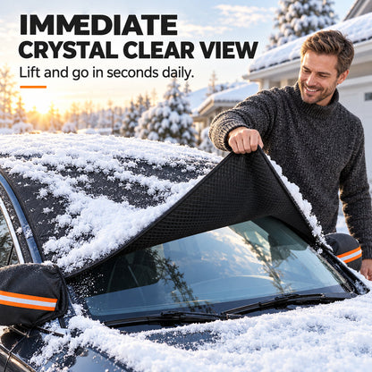 ❄️ MOST 50% KEDVEZMÉNY! 🚗 Megvastagított Oxford szélvédőhuzat – szélálló mágneses szegélyek, vízálló és egész évben védelmet nyújt jég, hó és nap ellen ☀️