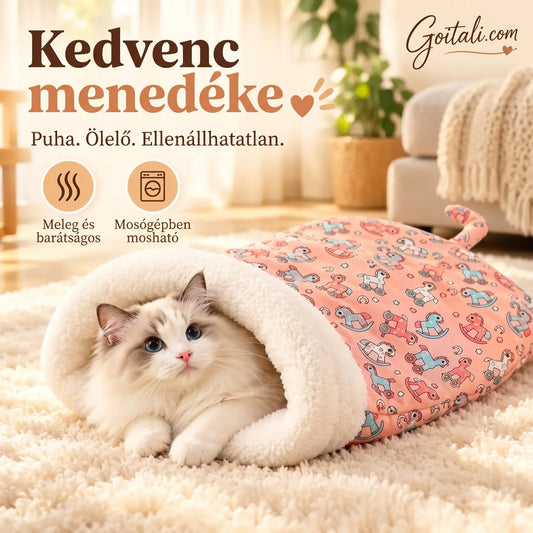 🐾 MOST 50% KEDVEZMÉNY! 🔥 Kényelmes fekhely macskáknak és kutyáknak – plüss, mosógépben mosható, tökéletes választás, hogy megbízható kényelmet és meleget nyújtson kedvencednek ✨