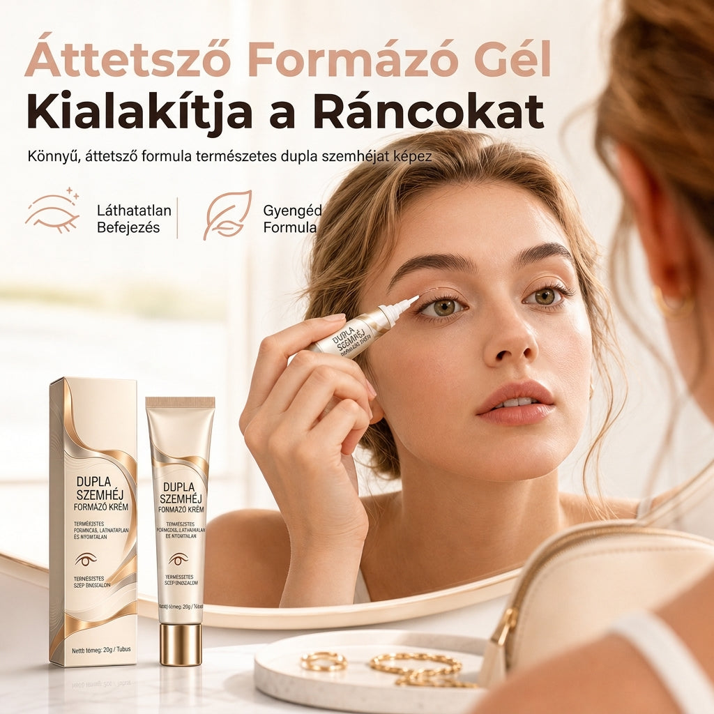 👁️ Láthatatlan dupla szemhéj-gél 💖 A dupla szemhéj-tapasz alternatívája, egész nap tartó kényelem 💄
