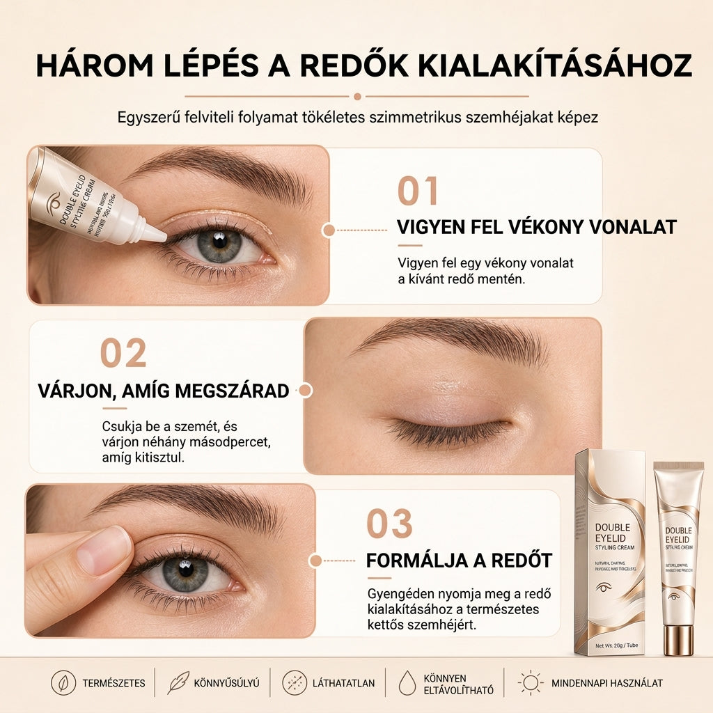 👁️ Láthatatlan dupla szemhéj-gél 💖 A dupla szemhéj-tapasz alternatívája, egész nap tartó kényelem 💄