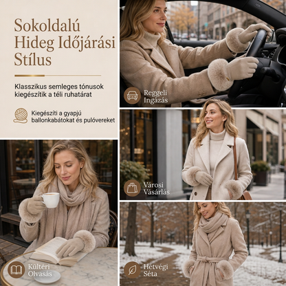 🧤 Női téli érintőképernyős kesztyű – Meleg, praktikus, érintőképernyő-kompatibilis ✨