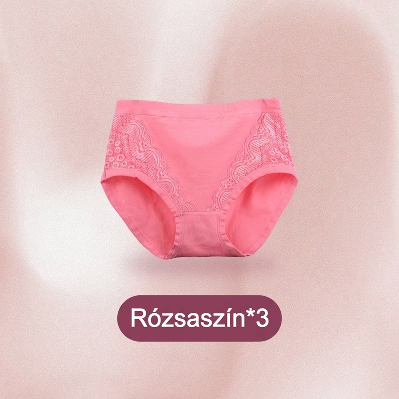 🌸 Plus Size szivárgásgátló bugyi – Magas derék, pamut, egész napos komfort 📦