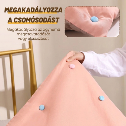 🧸 Plüss paplanrögzítő klipek: Tű nélküli, puha és bőrbarát, vékony és vastag paplanokhoz is alkalmas