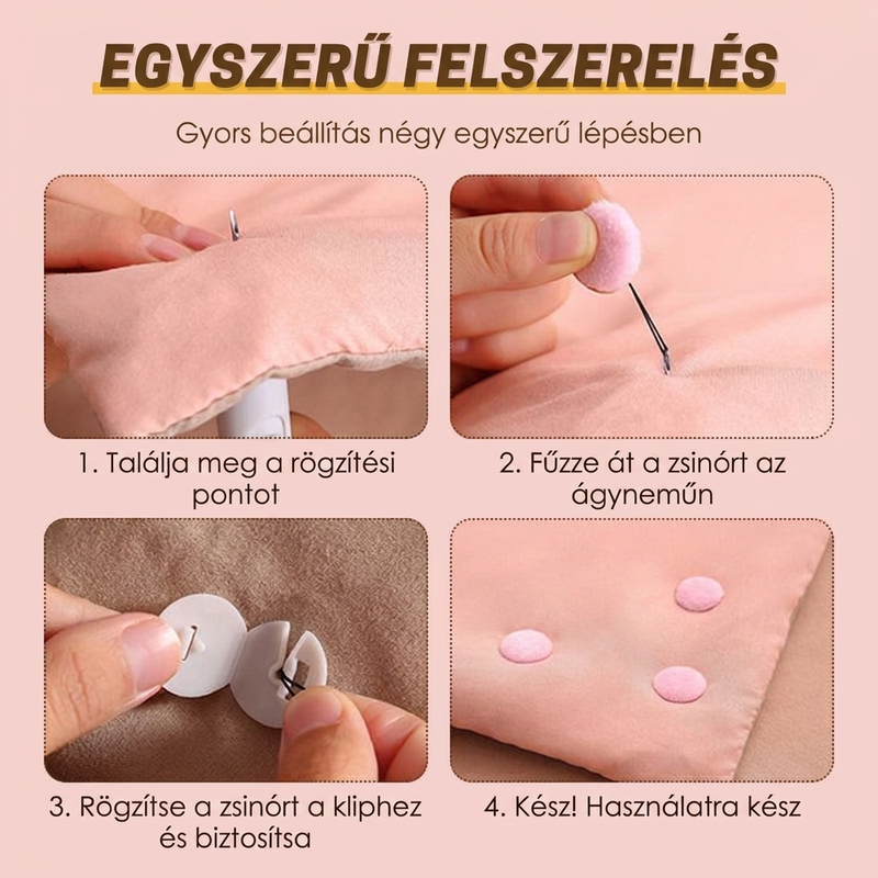 🧸 Plüss paplanrögzítő klipek: Tű nélküli, puha és bőrbarát, vékony és vastag paplanokhoz is alkalmas
