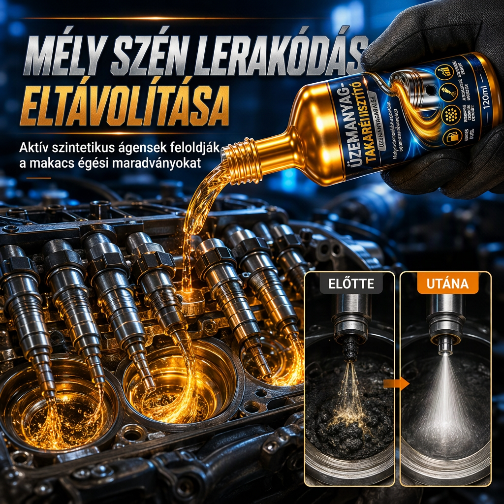 🚗 Autó üzemanyag-befecskendező tisztító adalék – Lerakódott korom eltávolítása ✨